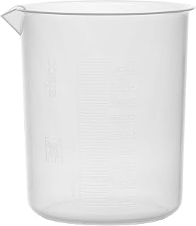 Eisco Labs 1000ml Polypropylene Beaker - Durable, Autoclavable, Raised Graduations & Tapered Spout for Labs & Classrooms