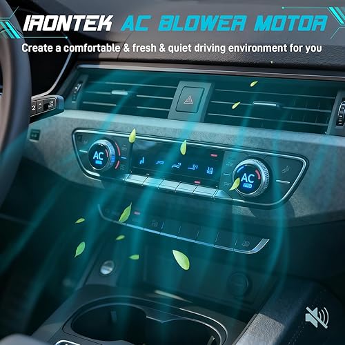 Miniatura 7 de IRONTEK 700237 Motor de ventilador delantero HVAC con jaula de ventilador para Ford Expedition 2009-2017, 2009-2014 para Ford F-150, 2009-2017 para