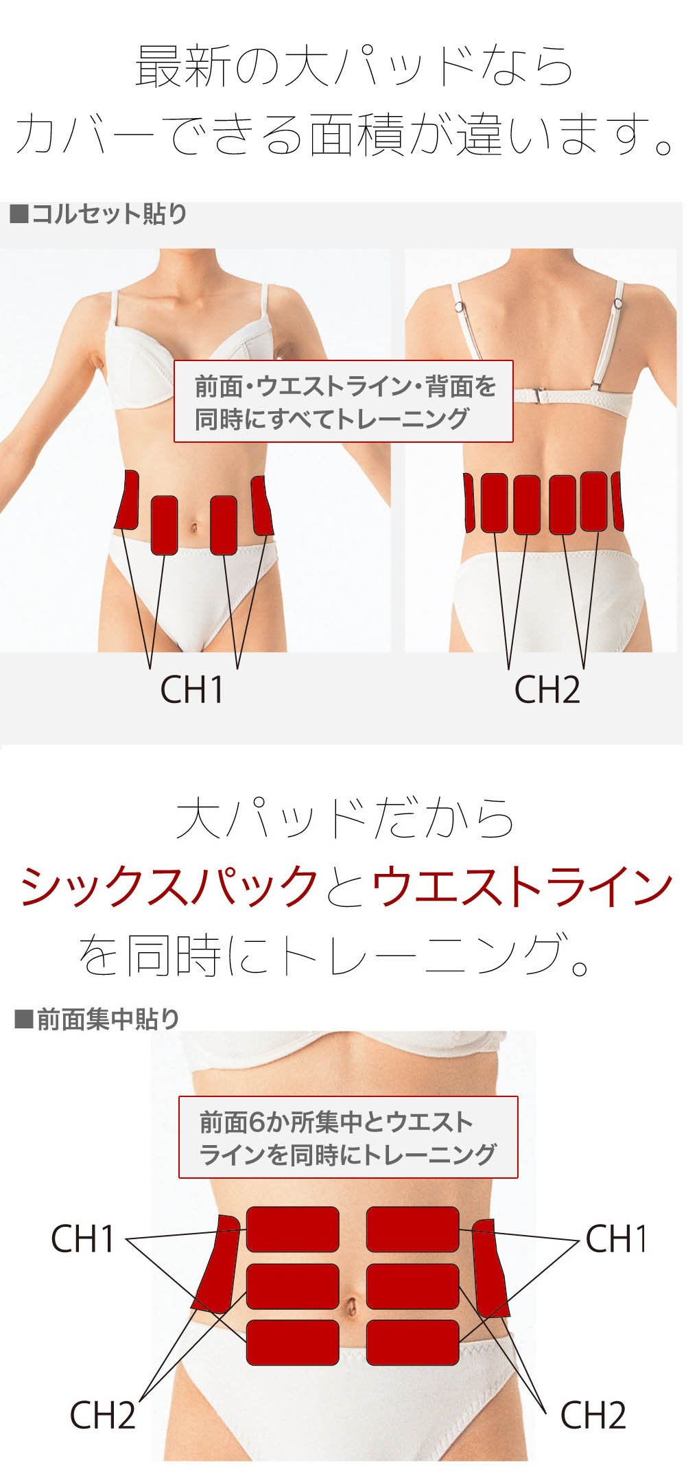 家庭用　EMSコアリフトEX Corelift EX  8極 楽天市場】コアリフトEX EMS Corelift EX 家庭用 8極式パッド