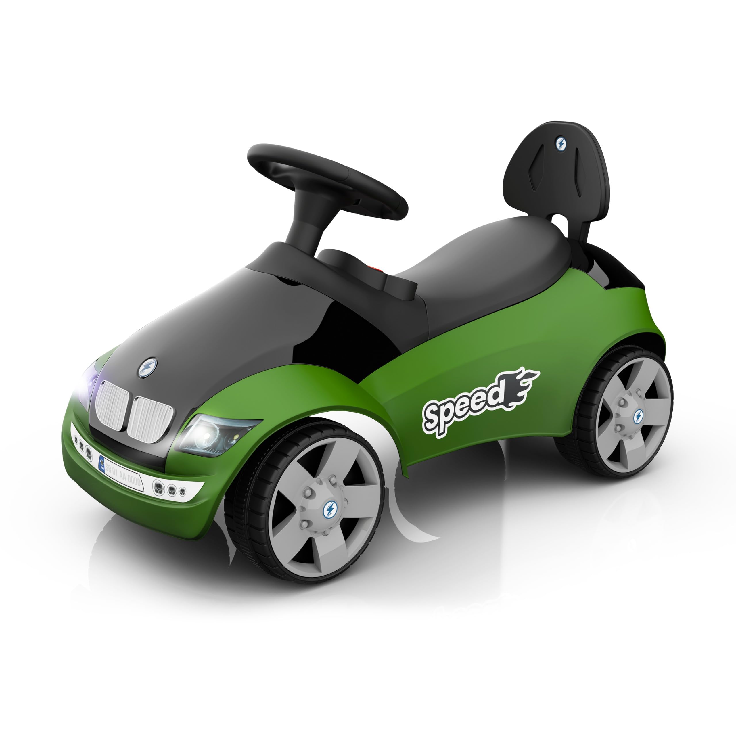 kidsROAR Baby Car - Push Ride On | Premium Push Toy with Music, Front & Rear Lights, 3D Colorful Lights, Supports Up to 100kg Car for Kids 1 Year to 5 Year (Green)-image-48