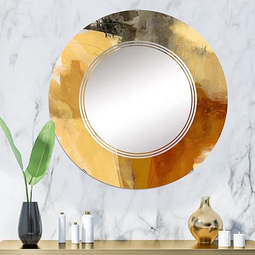 Miniatura 2 de DesignQ Terra Rosa Earth Mysteries III - Espejo de tocador, espejos de baño, espejos de pared para sala de estar, dormitorio, espejo redondo,