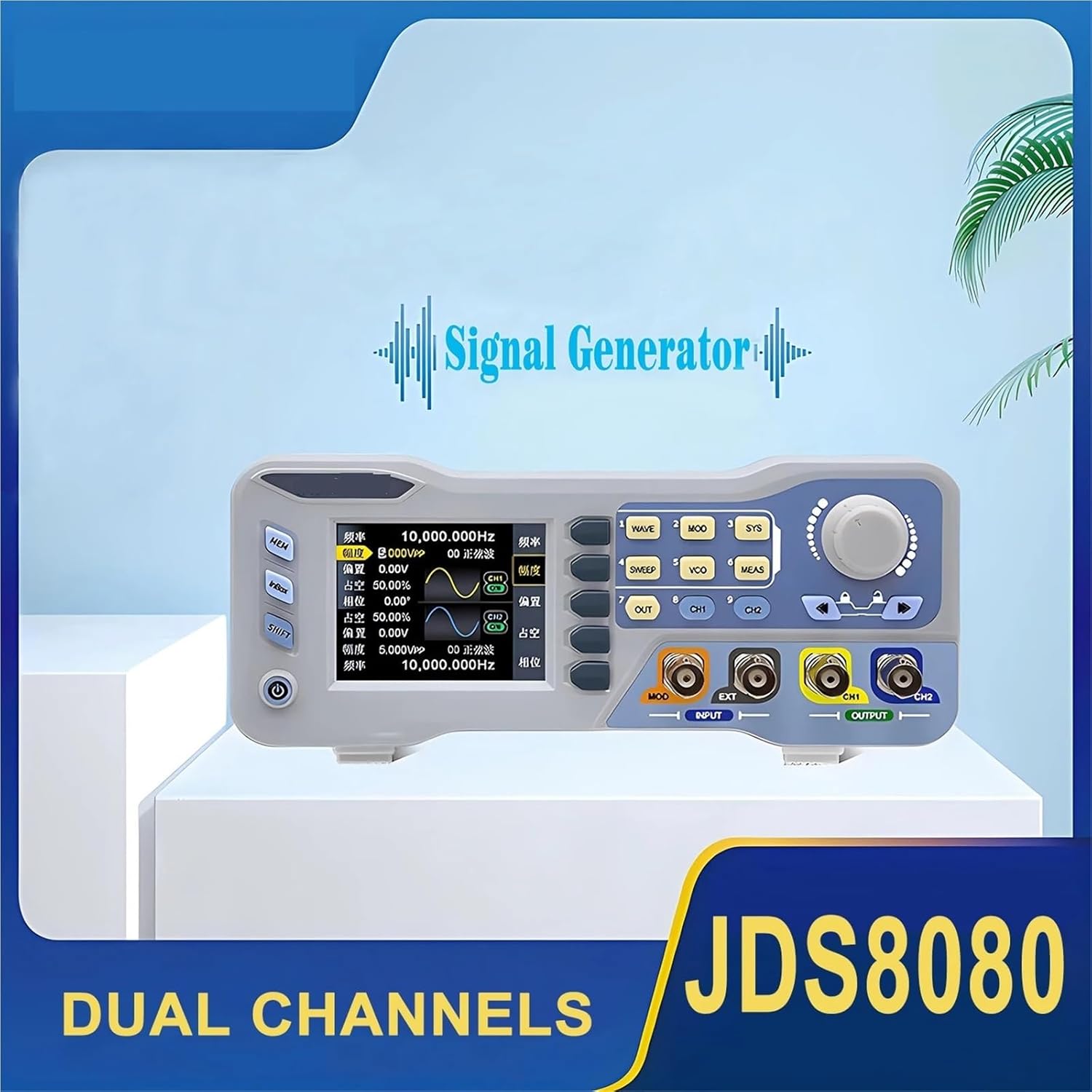 JDS8060 JDS8080 60/80M DDS Function Signal Generator 2-CH Arbitrary Waveform Generator Frequency Meter Counter 275MSa/s 14bits(JDS8080 80MHz,AU)