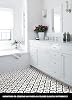 WallPops FP2480 Comet Peel & Stick Floor Tiles, Blacks, Set of 10 Pieces,12 x 12 inches