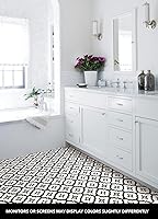 Vista 4 de FloorPops FP2480 Comet - Azulejos adhesivos para el suelo, color negro