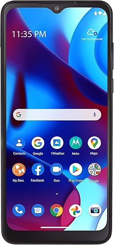 TracFone Motorola Moto g Pure, 32GB, Azul - Teléfono inteligente prepago (bloqueado)