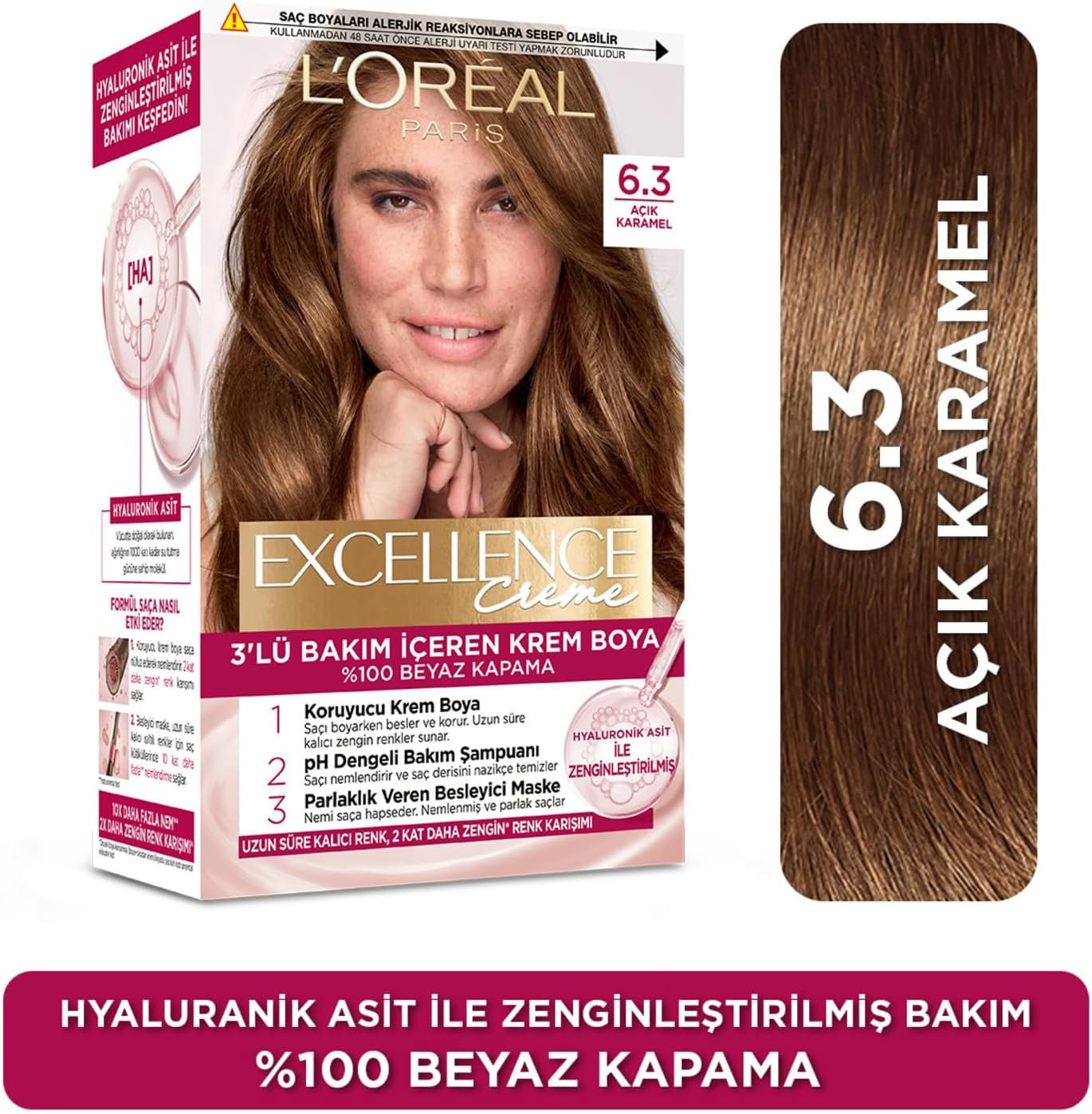 Excellence Creme Saç Boyası 6.30 Açık Karamel