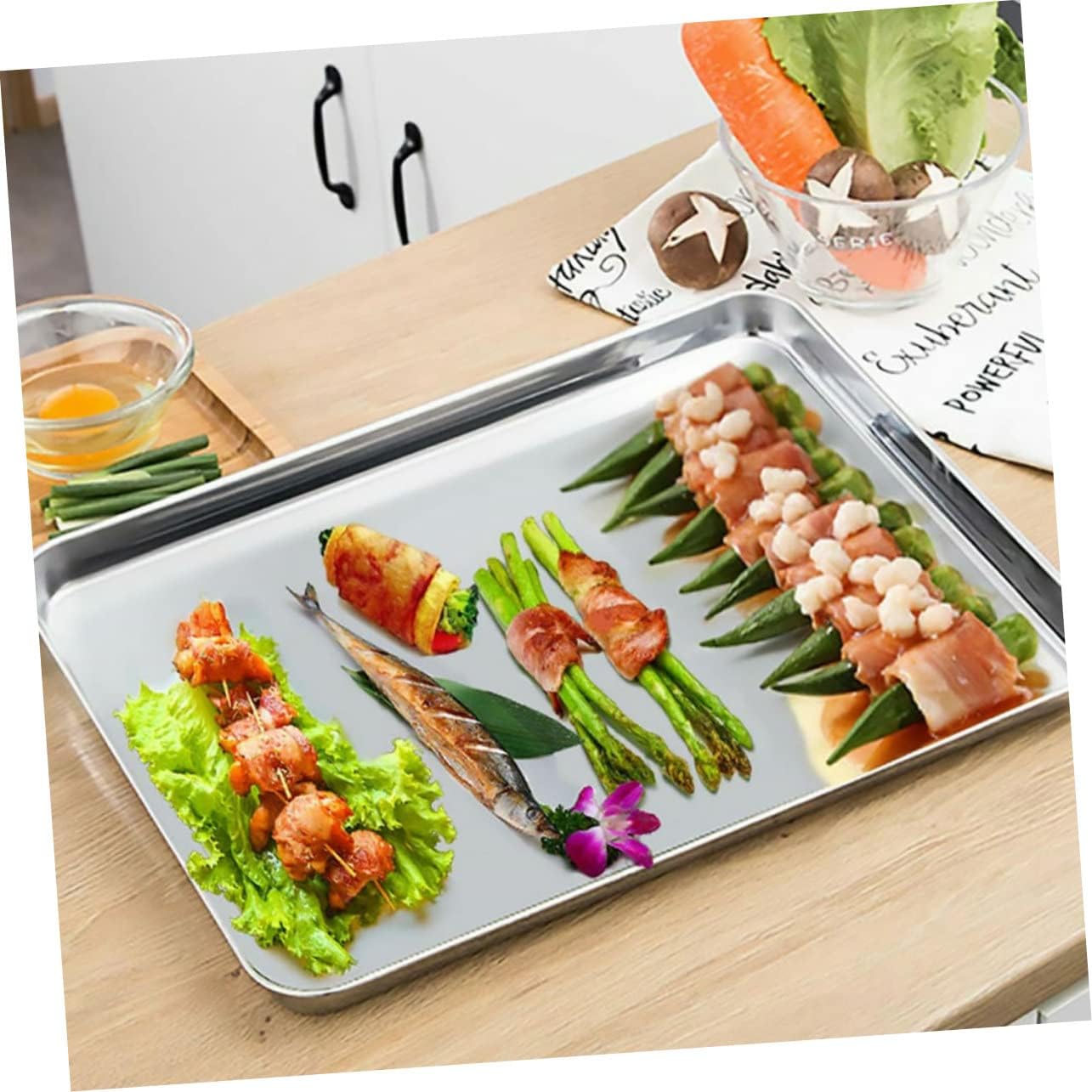 1pc Outdoor BBQ Grill Pan Set Non-Stick Drain Pan Baking Tray BBQ Tool Barbecue Accessory Easy to Clean for Parties
