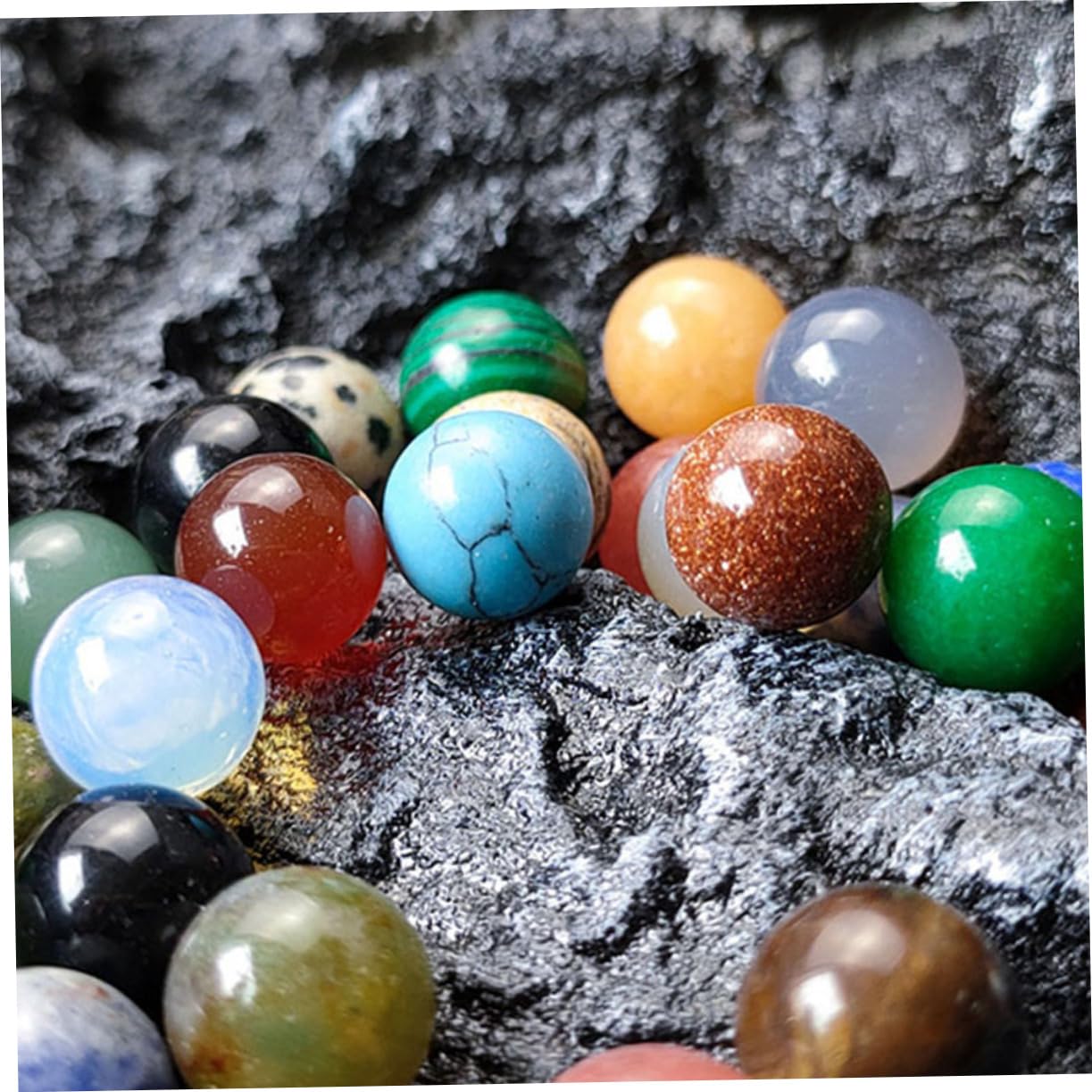 SHINEOFI 200pezzi Perline Di Cristallo Colorate Perline Rotonde Per Gioielli e Artigianato Facili Da Infilare Confezione Per Creazioni Fai Da Te
