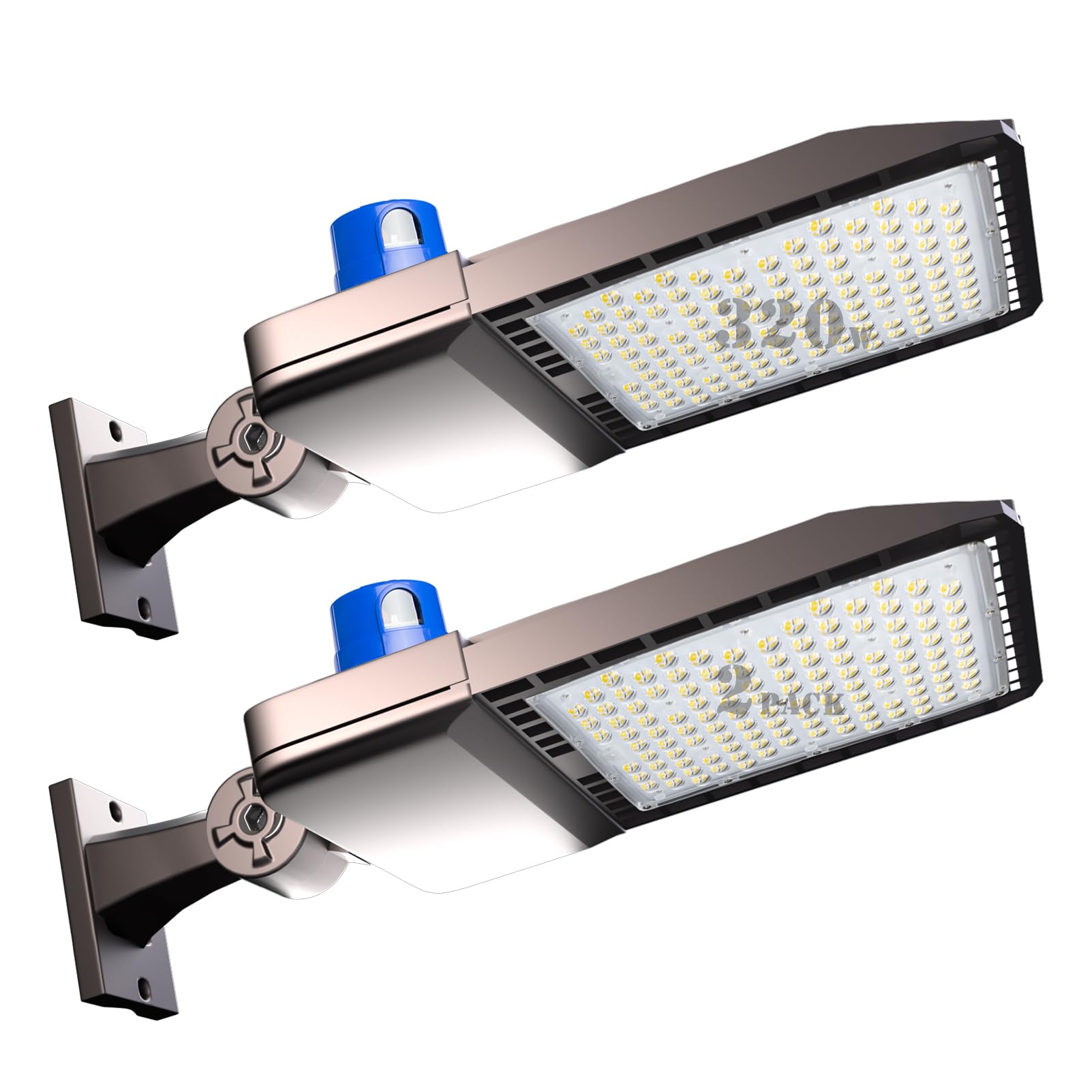 Lightdot 320W LED Parking Lot Light Adjustable Arm Mount Parking Lot