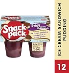 Snack Pack Sandwich à la crème glacée Dessert pudding, 12 x 4-Pack 99 Coupes de gramme