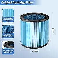 Vista 2 de Shop-Vac Filtro de cartucho de alto rendimiento 90350/90304/90344, se adapta a la mayoría de aspiradoras Shop-Vac en húmedo/seco de 5 a 16 galones