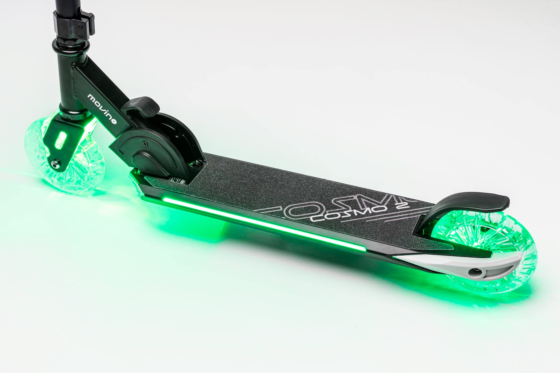 Movino Cosmo2 Scooter à Deux Roues | pour Les Enfants de 5 à 8 Ans | Pliable | Plate-Forme éclairée et Roue Avant de 125 mm