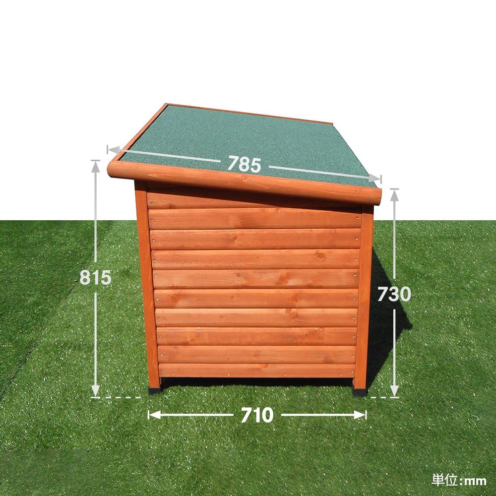 Amazon | アークランズ 犬小屋 片屋根木製犬舎 Lサイズ 屋外 中型 