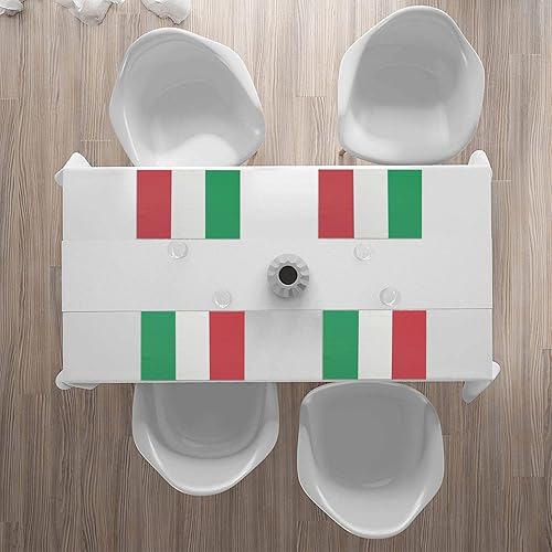 Miniatura 7 de Rectangular Placemats Set of 4, Heat Resistant Italy Flag Printed Kitchen Dining Table Mats