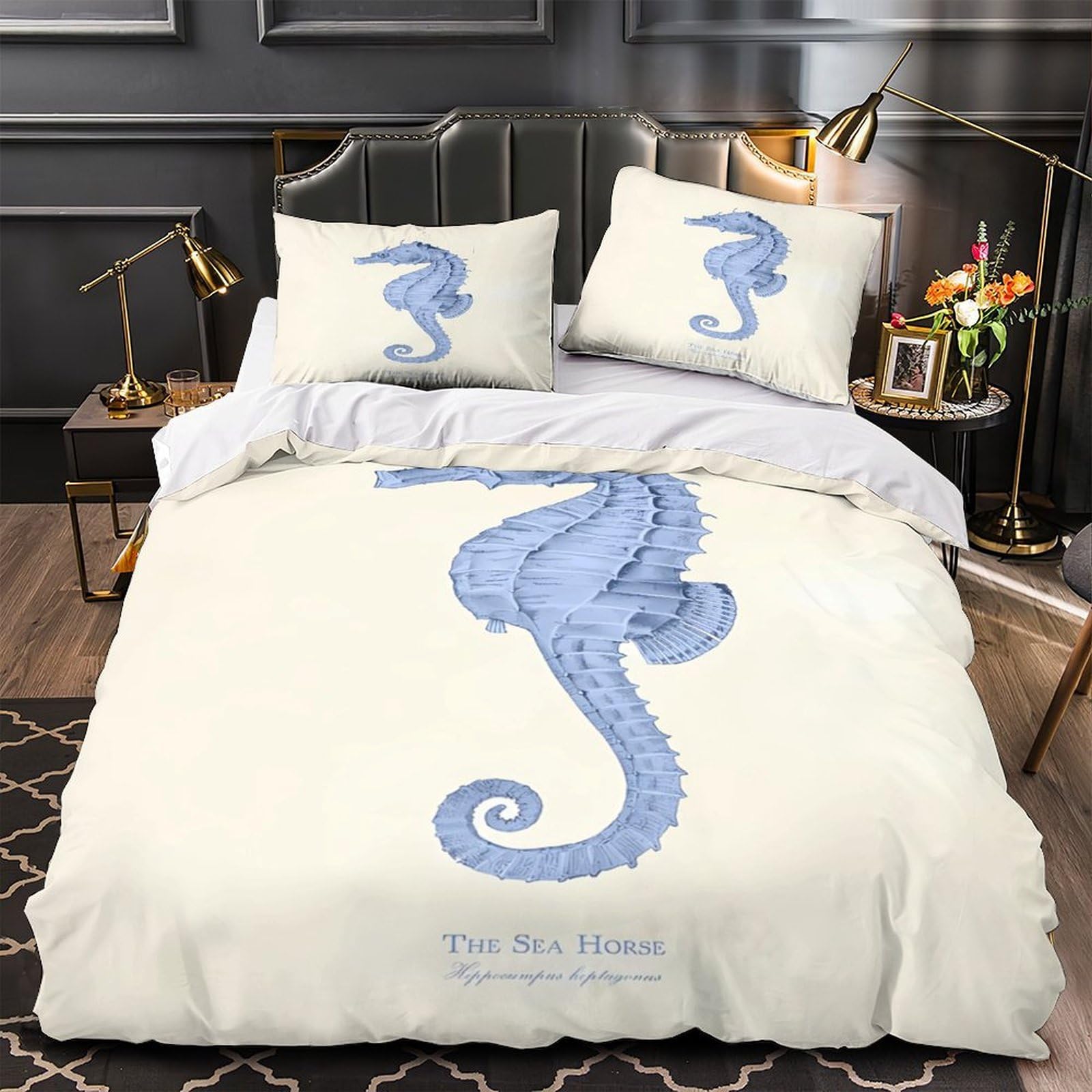 Housse de couette microfibre hypoallergique super douce 3D King