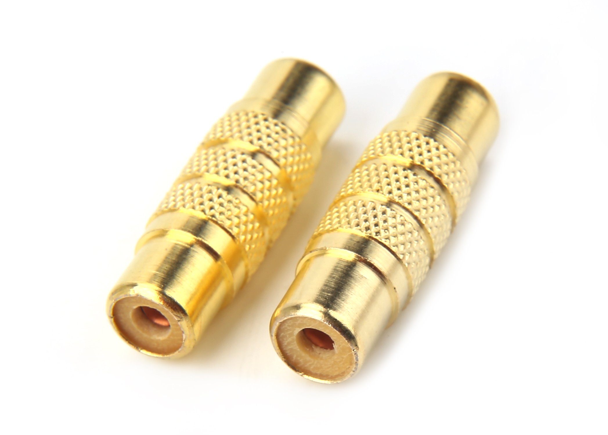 Devinal RCA Coupler, RCA Female to Female Adapter Gold Plated A/V Joiner Gender Changer Video Audio Converter (2 Pack)