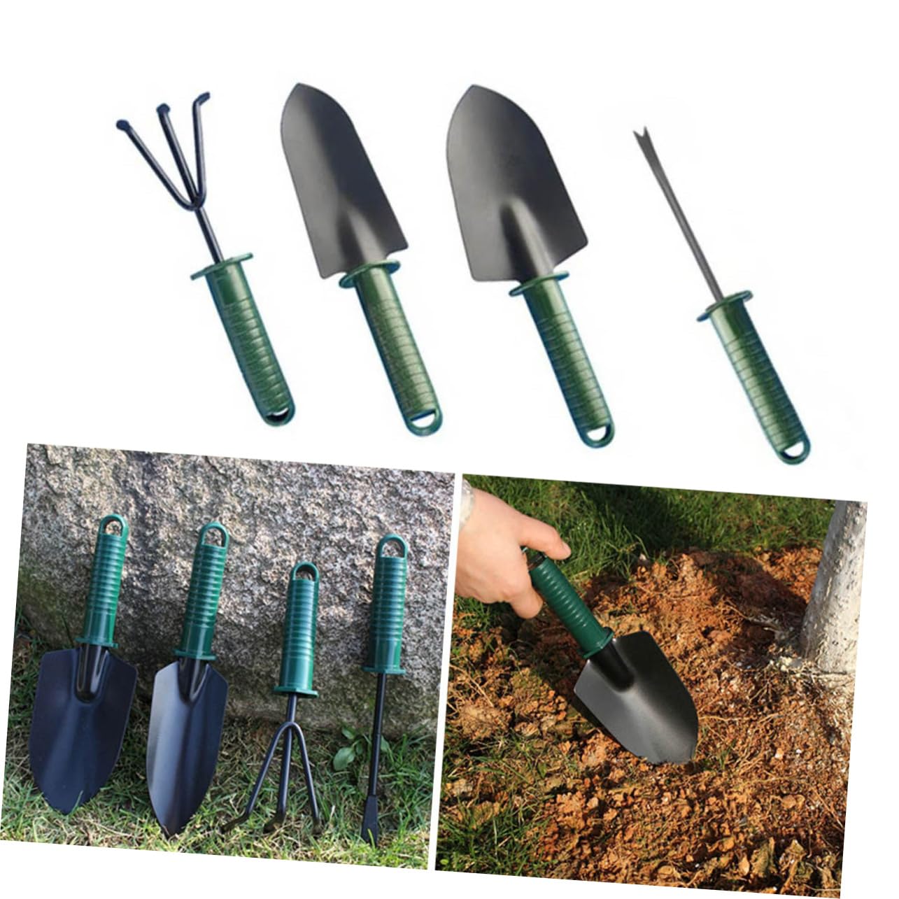 BESPORTBLE Set Di 12 Attrezzi Da Giardinaggio 4 Attrezzi Da Piantagione Pala Rastrello Cazzuola Attrezzi Da Giardino Per Bambini
