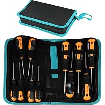 BLIRITEL Tool Bag Organizer, Oxford Tool Case Hardboard Kit, Portable Small Tool Pouch with Zipper, Handheld Screwdriver Pouch Tool Kits Organizer for Carpenter Mechanic CASE ONLY M