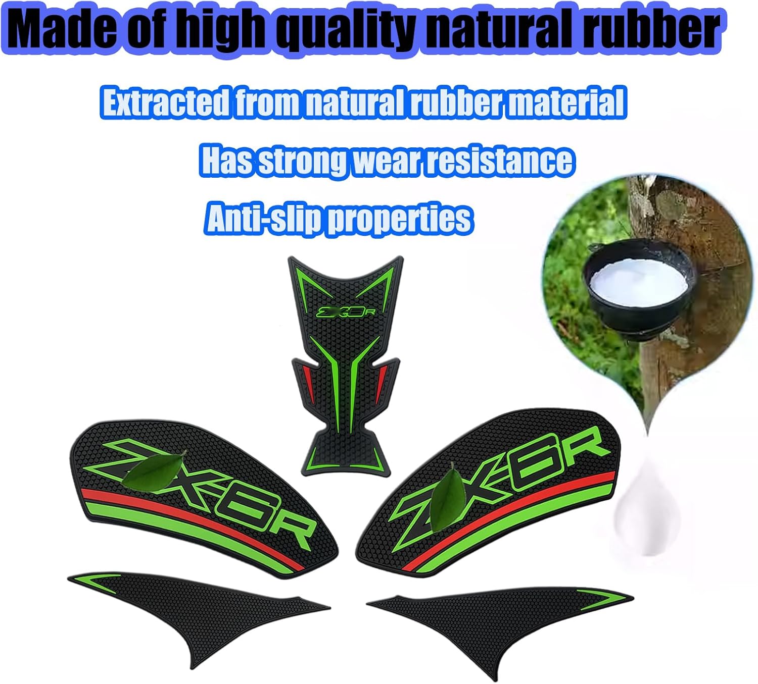 For Ninja ZX6R ZX-6R 2025 Motorcycle fuel tank pad Side panel protective decals Anti-slip can stickers Knee pad fuel tank traction side pad zx6r 2019-2025 motorcycle accessories