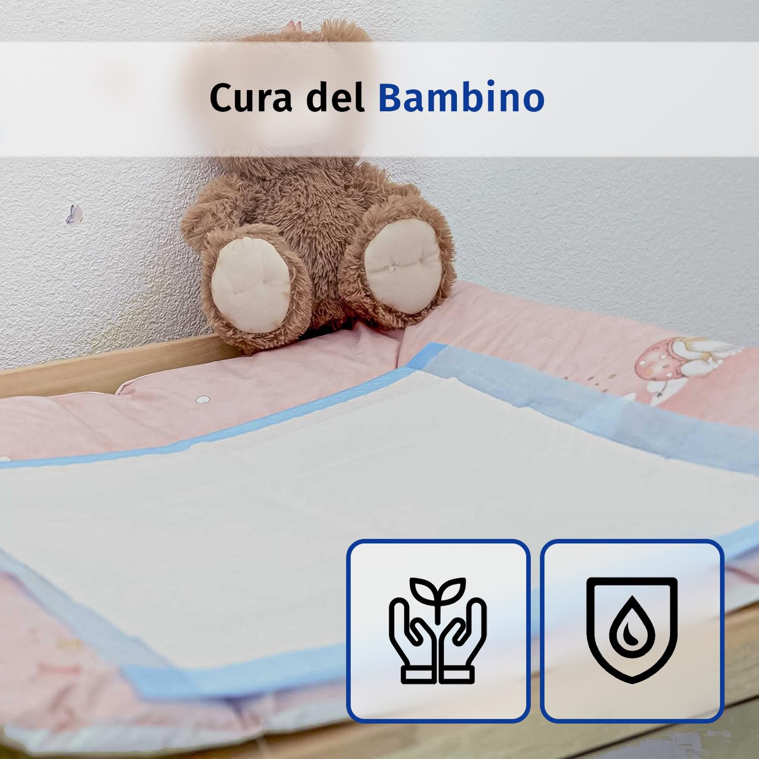 Sofex Traversine Assorbenti Usa e Getta 40×60 cm, 50 Pezzi – 5 Strati, Impermeabili e ad Alta Assorbenza, Protezione per Letto e Assistenza in Caso di Incontinenza