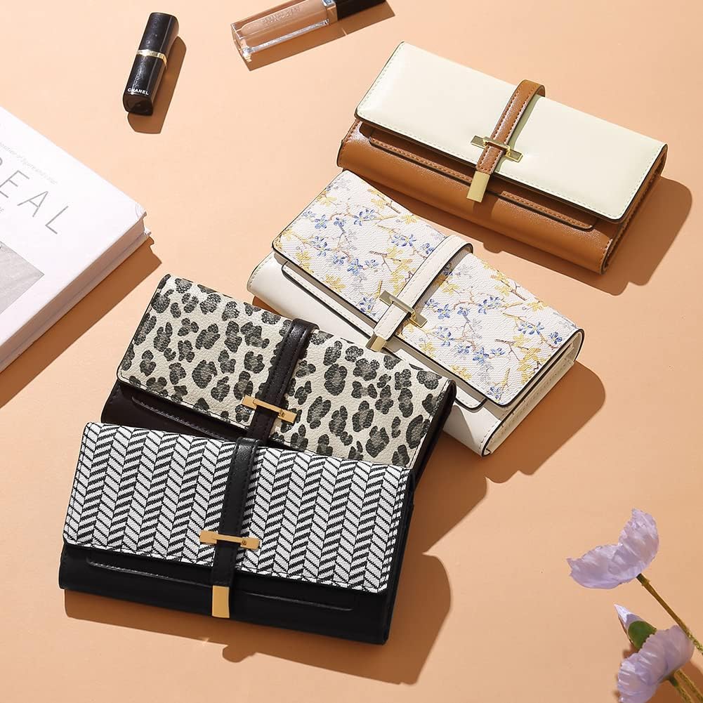 CLUCI Leather Wallet for Women Slim Designer Trifold Ladies Credit Card Holder - Image 7