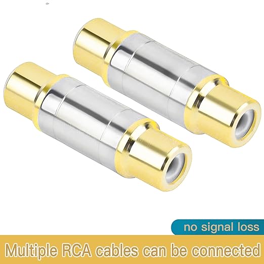 Adaptador RCA Hembra a Hembra Chapado en Oro para Audio y Video miniatura 4