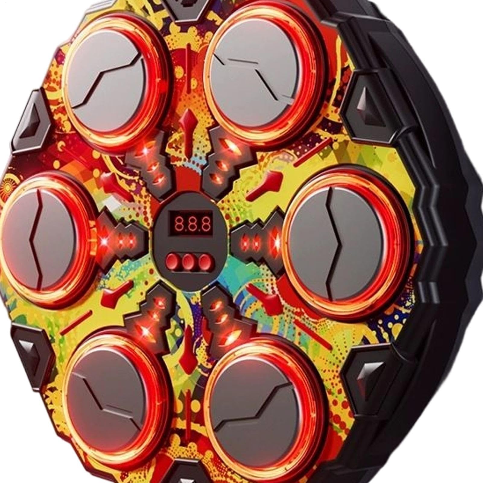 Maszyna do boksu muzycznego, sprzęt treningowy do ćwiczeń, 198 lbs Capacity Boxing Music Trainer z wyświetlaczem LED, urządzenie do ćwiczeń na ścianie z regulowaną prędkością, do biura domowego do