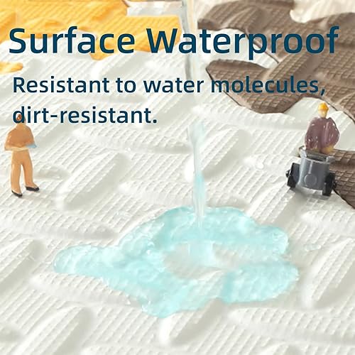 Miniatura 4 de Azulejos de espuma cuadrados entrelazados de 12 x 12 pulgadas, 24 tapetes de juego de ejercicio de yoga, tapete de espuma de 0.5 pulgadas1 pulgada