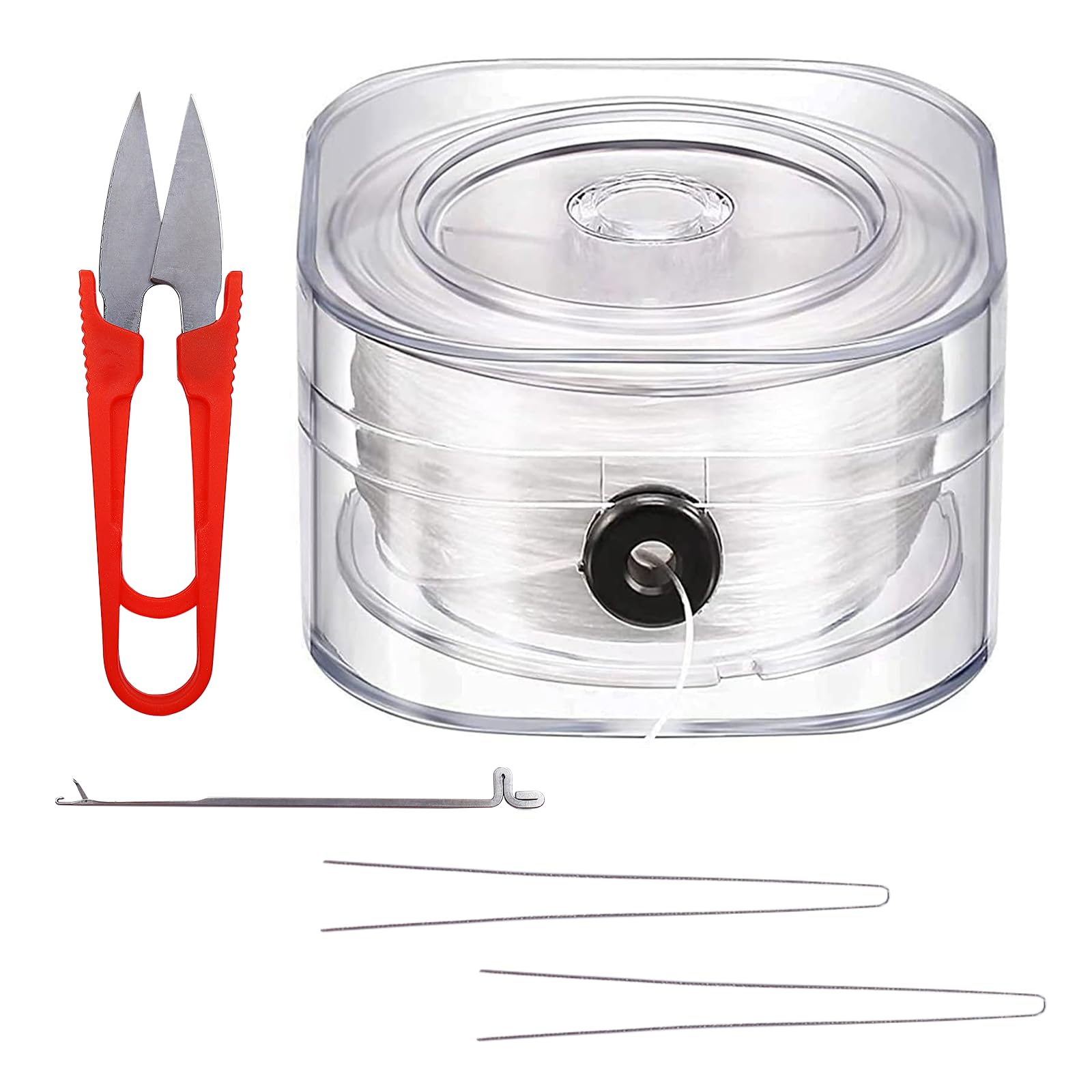 mnb INNAL 120 Metres Elastic Band for Bracelets 0.6 mm Clear Elastic Jewellery Thread Rubber Thread Elastic Band for Bracelets Jewellery Making Bead Thread Bracelets Necklace DIY Crafts