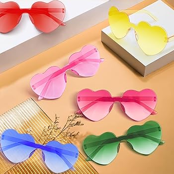 Amazon.co.jp: [Ikosora] ハートのメガネ、女性のための赤いハート型