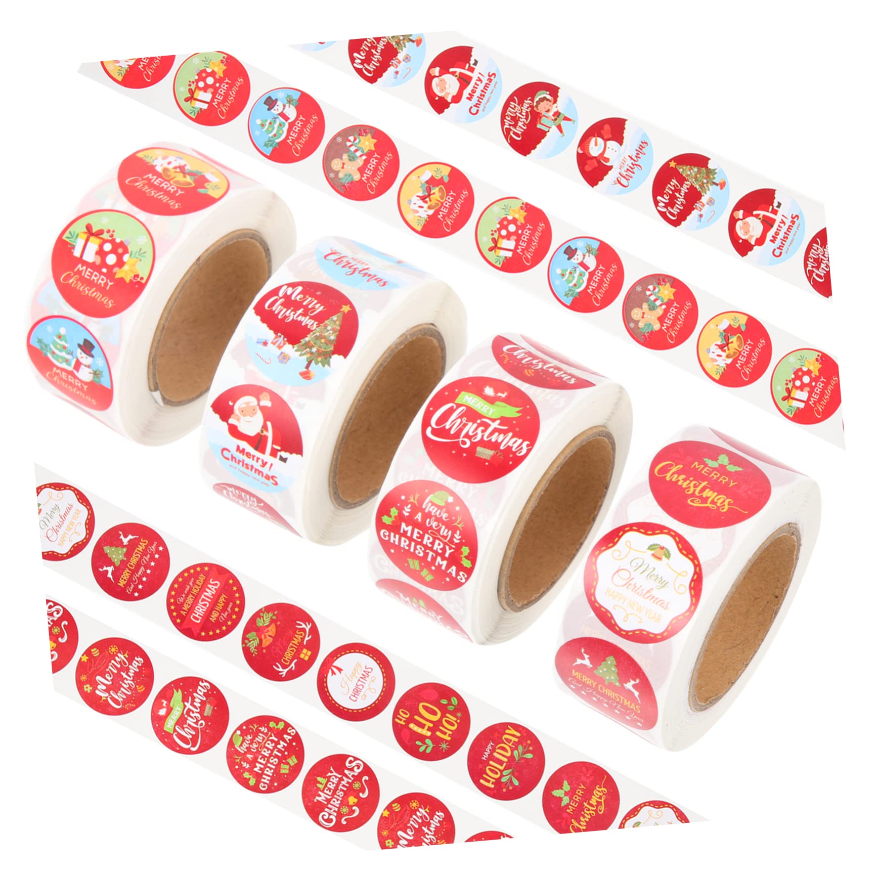 STOBOK 12pezzi Adesivi Natalizi Autoadesivi Per Decorazioni e Chiusura Stickers Per Decorazioni Per Scatole e