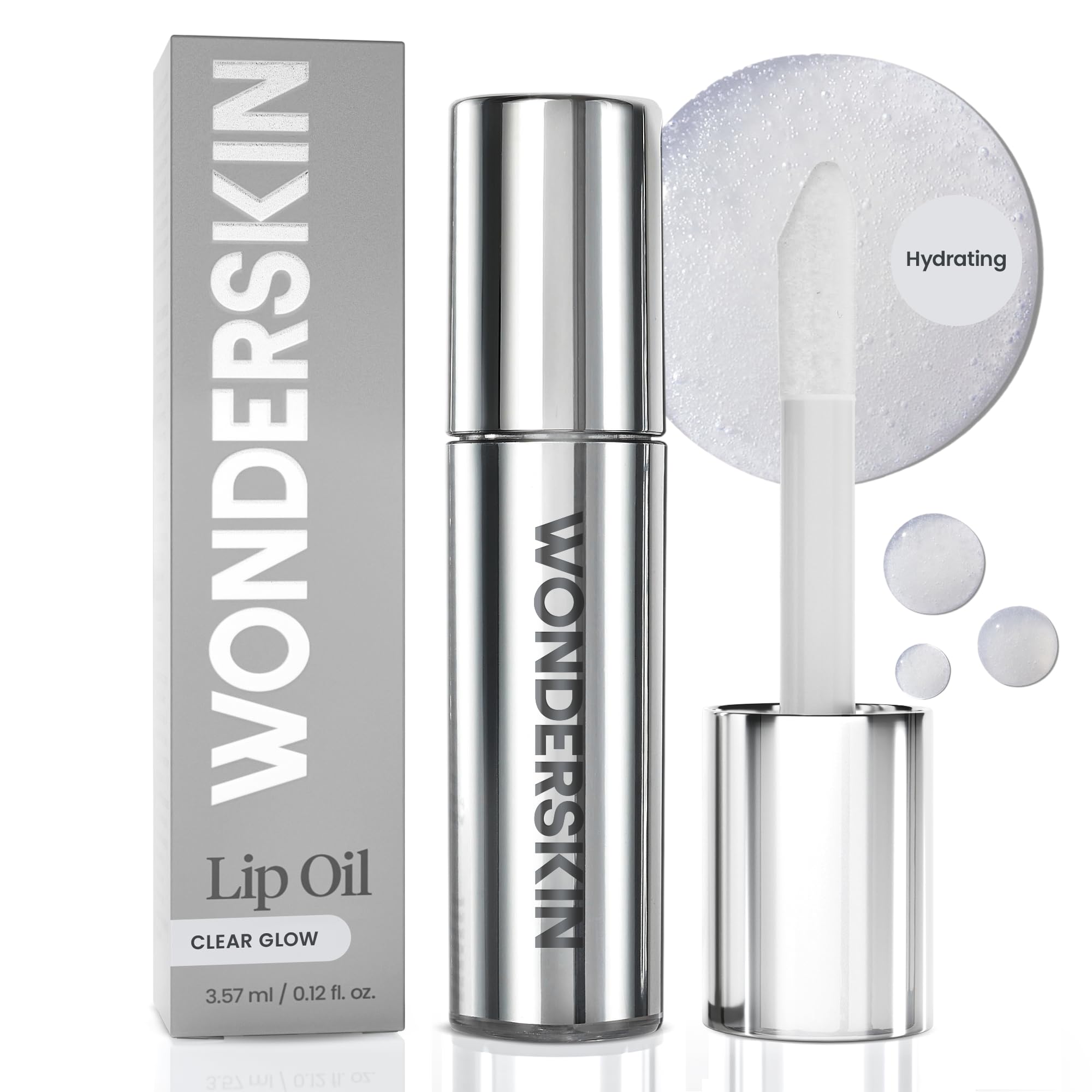 Wonderskin Lip Oil - Lip Rehab Serum Oil, Olio Labbra Trasparente Idratante E Idratante Per Labbra Secche - Olio Lucidalabbra Naturale, Vegano E Non Appiccicoso