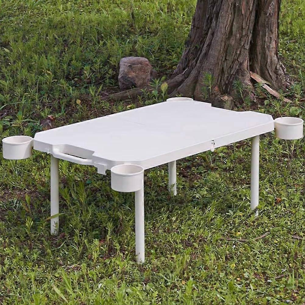 Foldable Camping Table Picnic Desk with 4 Cup Holders Handle Design Cooking Table Outside Desk for Travel Patio Outdoor Hiking Wilderness Portable-image-34
