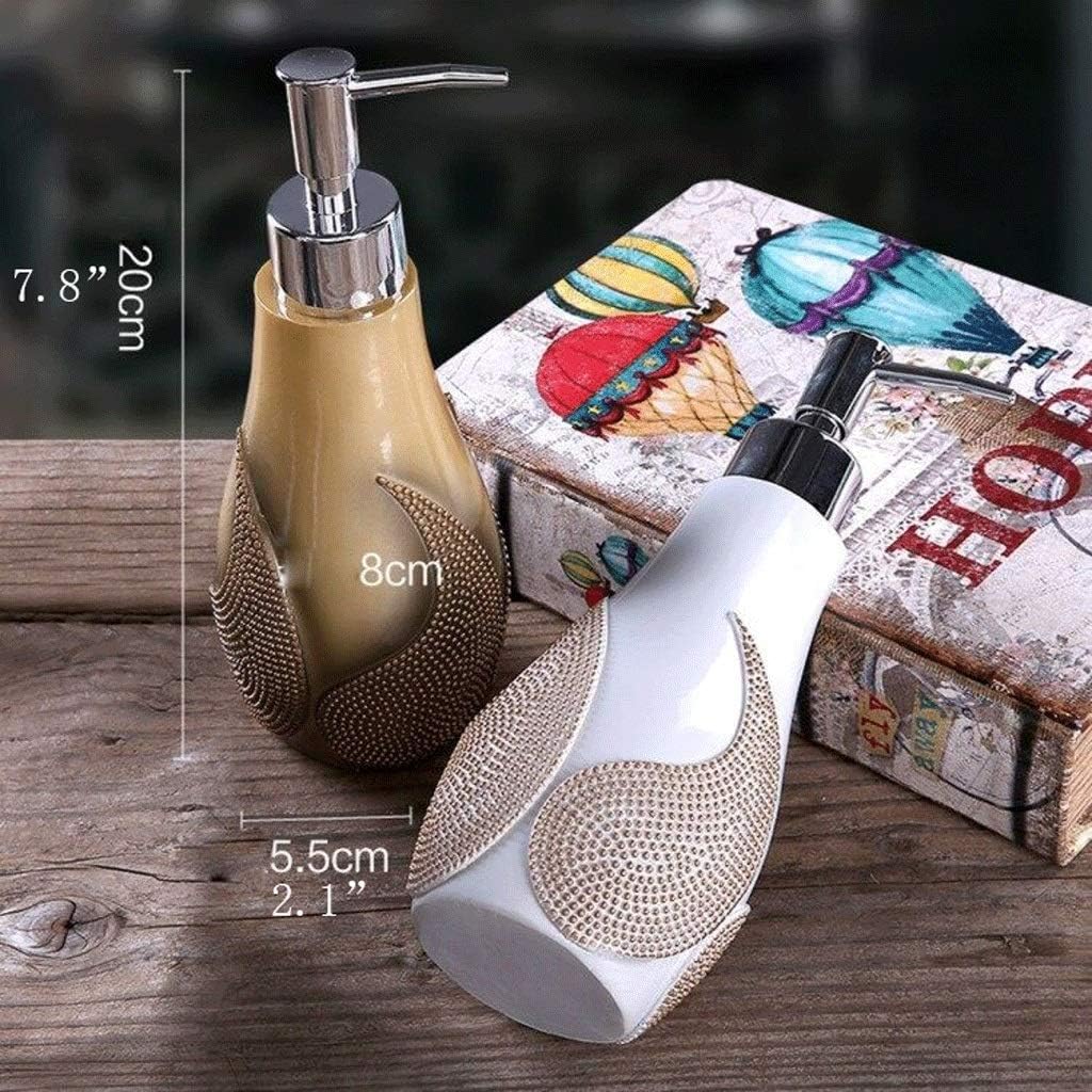 Countertop Soap Dispensers,/Lotion Pump,270ml/9.1oz Resin Bottle Shower Gel Lotion Bottle Shampoo soap Pump,for Bathroom Soap dispensers, Gold