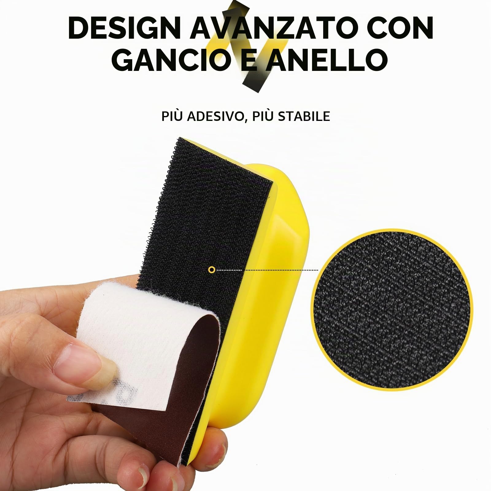 Set di Blocco Levigatura Manuale da 16 pezzi con profilo sagomato e piastra di supporto concava e convessa per la lavorazione del legno, il restauro di mobili, la verniciatura di auto e l'artigianato.