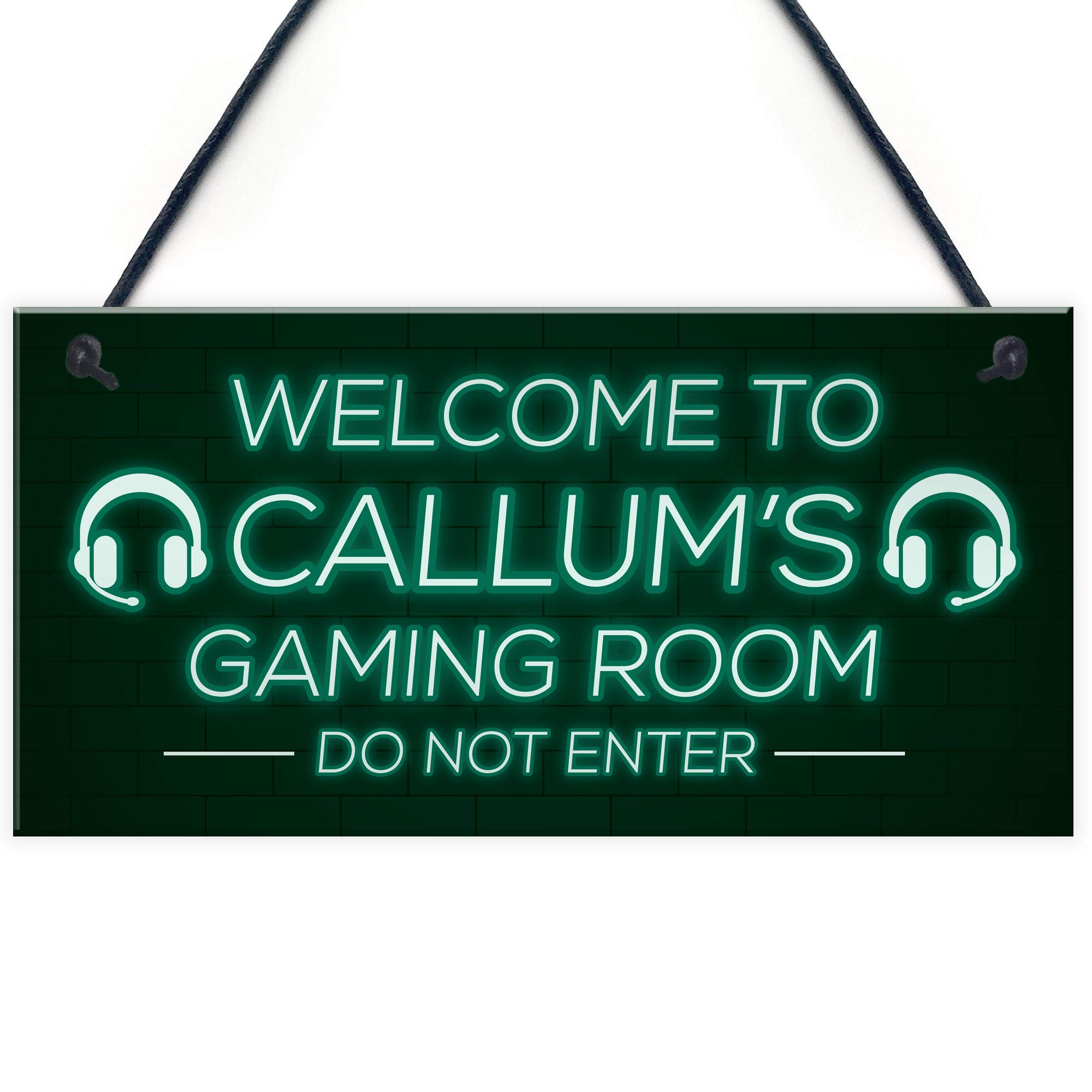 Red Ocean Gaming Games Room Personalised Sign Gift For Brother Son Gamer Gifts For Him