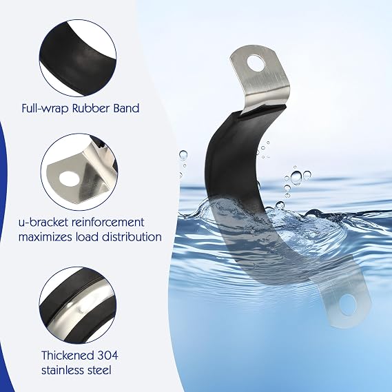 10PCS 2 Inch Reinforced Rigid Pipe Strap Clamp