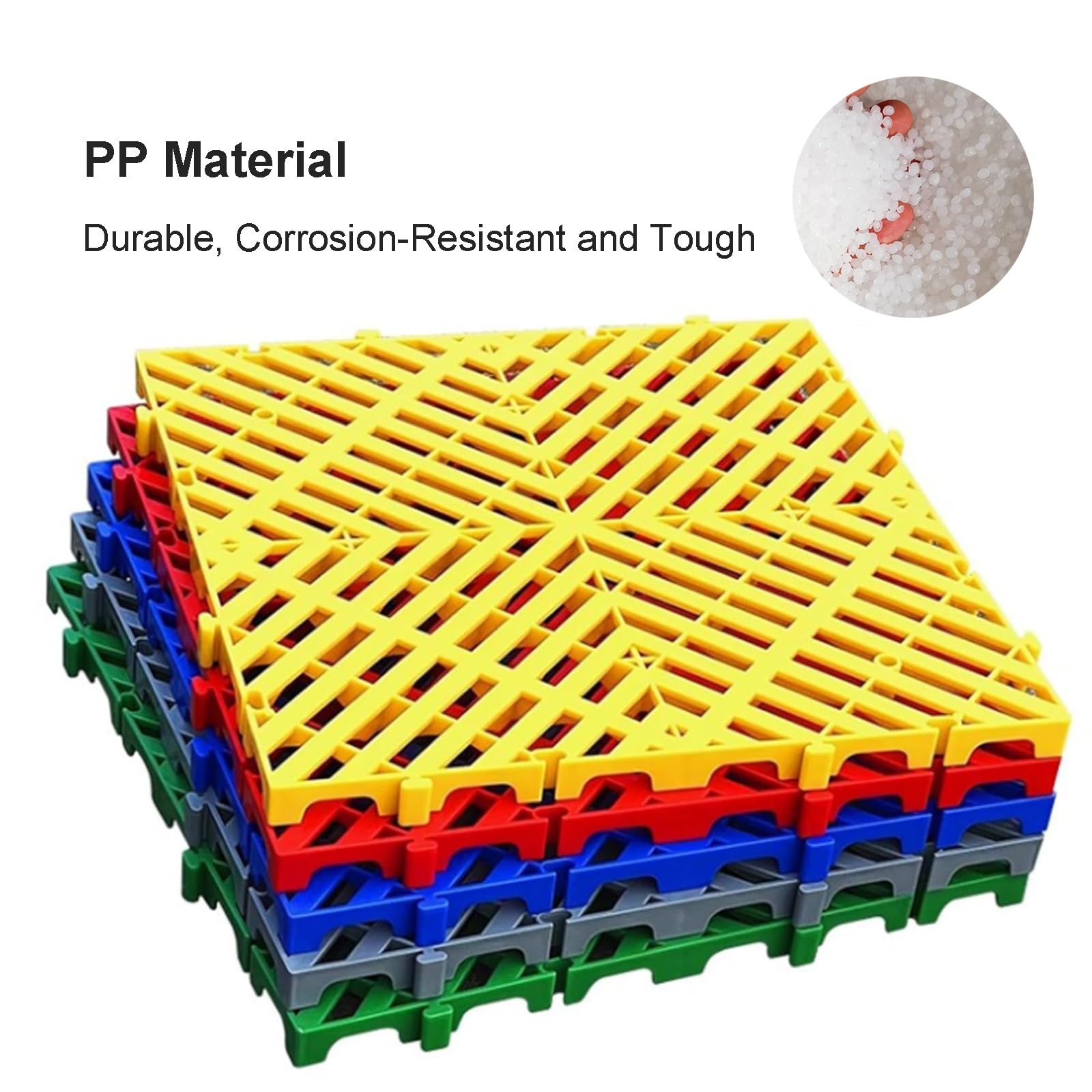 Palette Pour Marchandises À L'épreuve De L'humidité, 1pcs Tapis De Sol En Plastique - Capacité 2200 Lb/m², Plantes Étagères Grille Matelas - Fuite D'eau, Pont Entrepôt Sous-sol ( Couleur