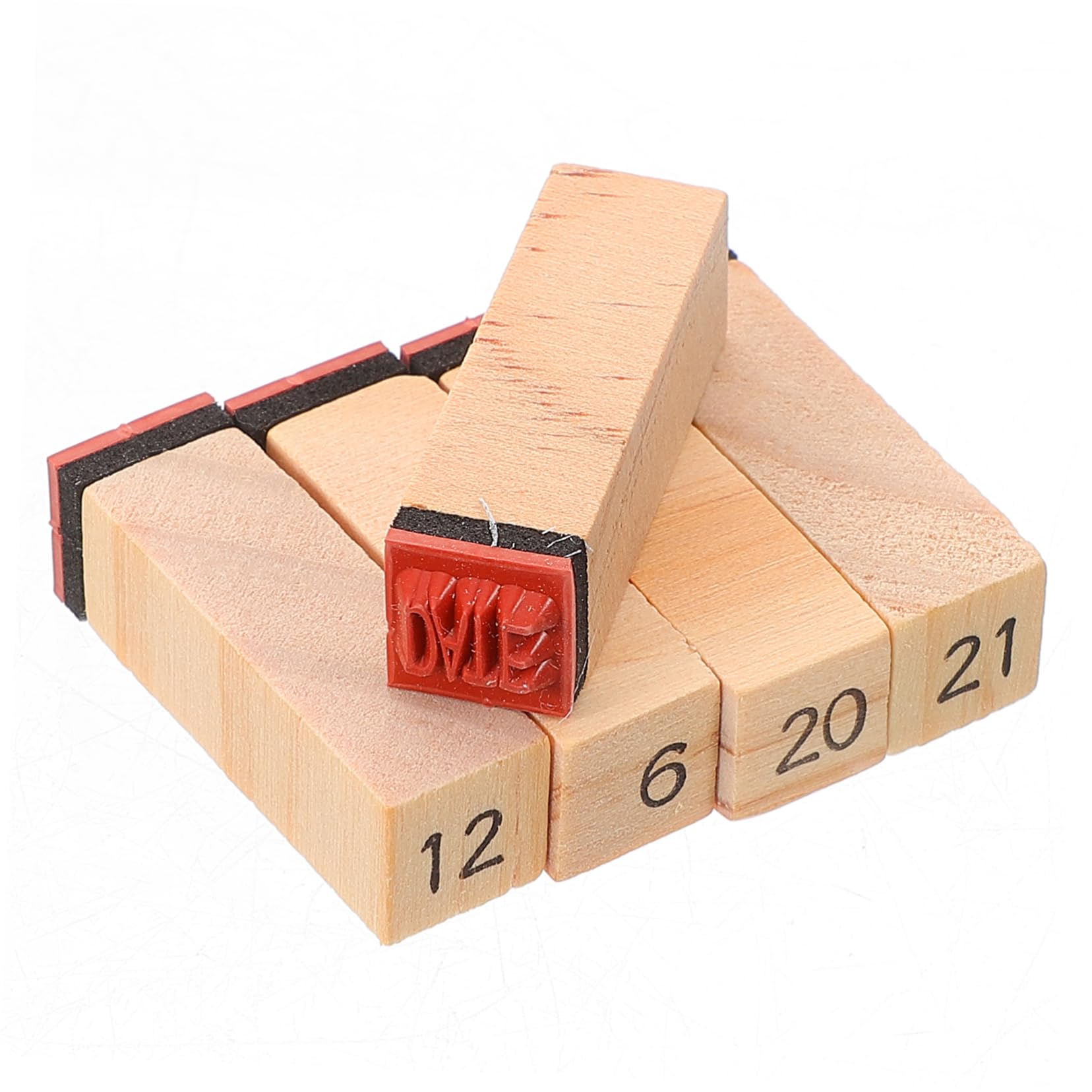 NUOBESTY 5sätze Holzstempel Teiliges Stempelset Mit Wochennummern Und Monaten Dekorative Holzstempel Für Scrapbooking Karten Und Tagebuchgestaltung