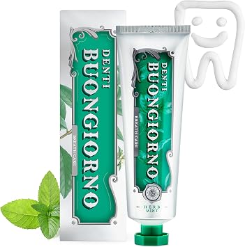 Original Toothpaste Herbal Mint Bad Breath Eliminator for Halitosis & Morning Breath, Propolis, Natural WhiteningBaking Soda, Xylitol, SLS & Paraben Free 3.52fl oz / 100g