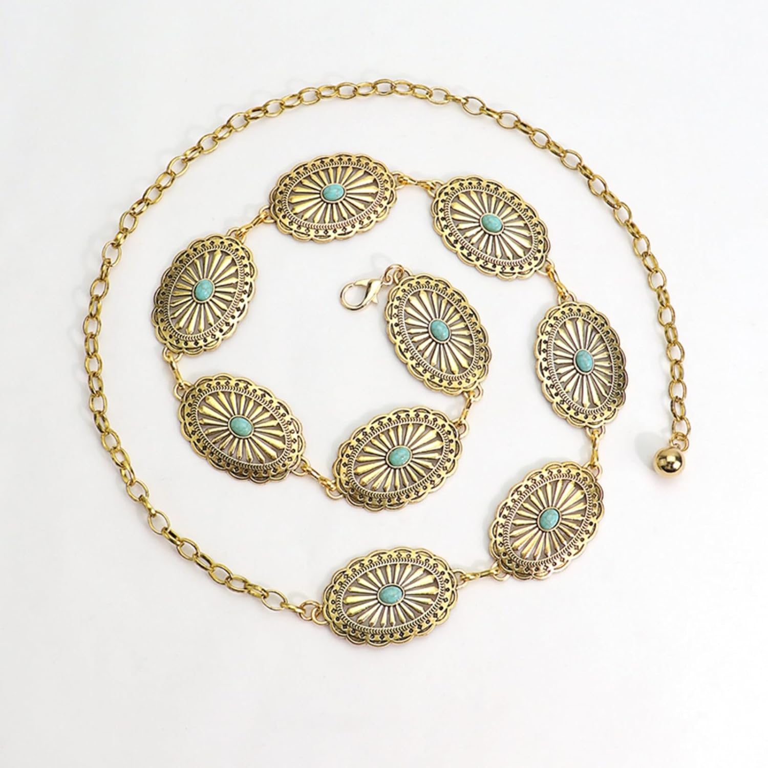 WCRAZYE Western Belt for Woman Vintage Cowgirl Earrings Belts Western Jewelry Set Country Concert Boho Outfit - Image 6