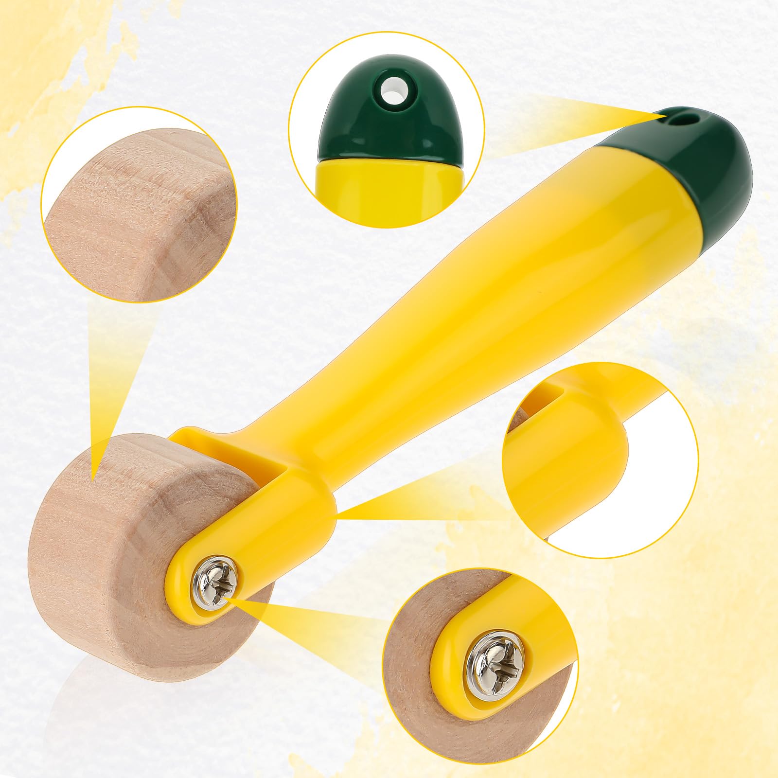 Rullo per cuciture per trapuntatura, 2,3 cm, rullo per cuciture per trapuntatura e cucito, con manico facile da impugnare, per stampa, inchiostro, decorazione della casa