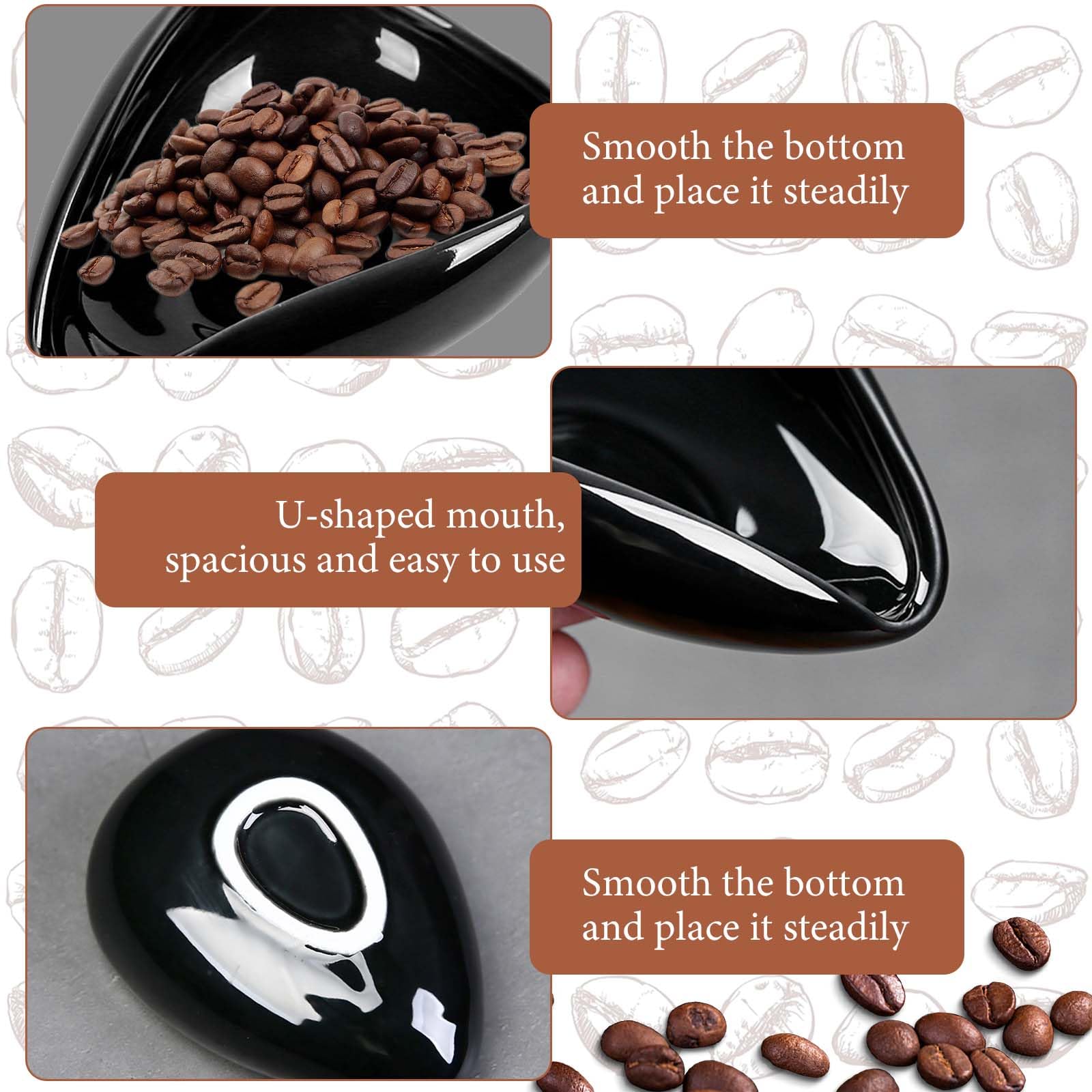 Folpus Tasse De Dosage De Grains De Café, Plateau De Pesée, Accessoires De Bar à Café, Récipient De Pesée De Cuisine, Récipient De Dosage Pour Café, Maison, Or