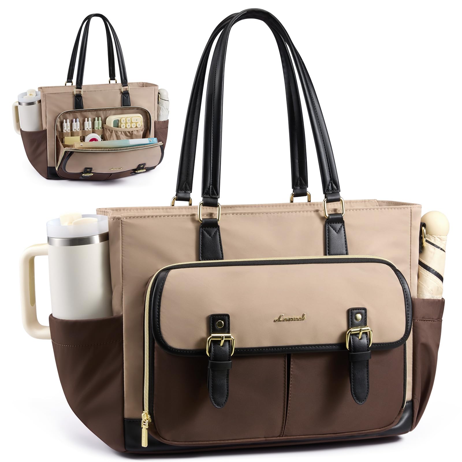 LOVEVOOK Laptop Tote Bag for Women, 15.6 Inch Work Bag Briefcase Handbag