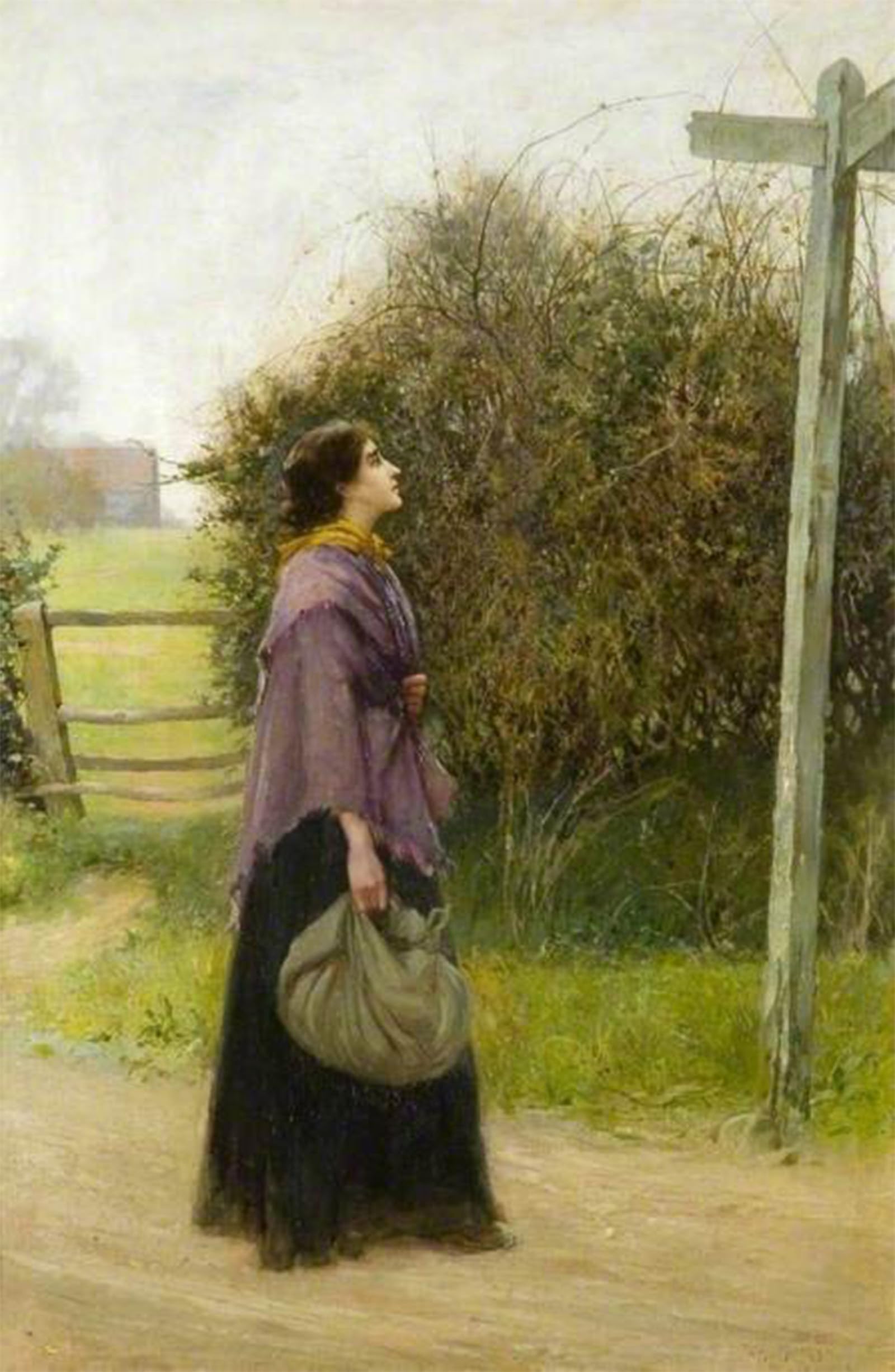 Art Tableau Quel chemin vers Bushey ? Impression sur toile 60x90cm