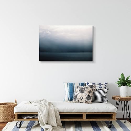 Miniatura 625 de Lienzo artístico para pared, pinturas de arte abstracto, fantasía azul, grafiti colorido sobre fondo blanco; decoración artística moderna para sala