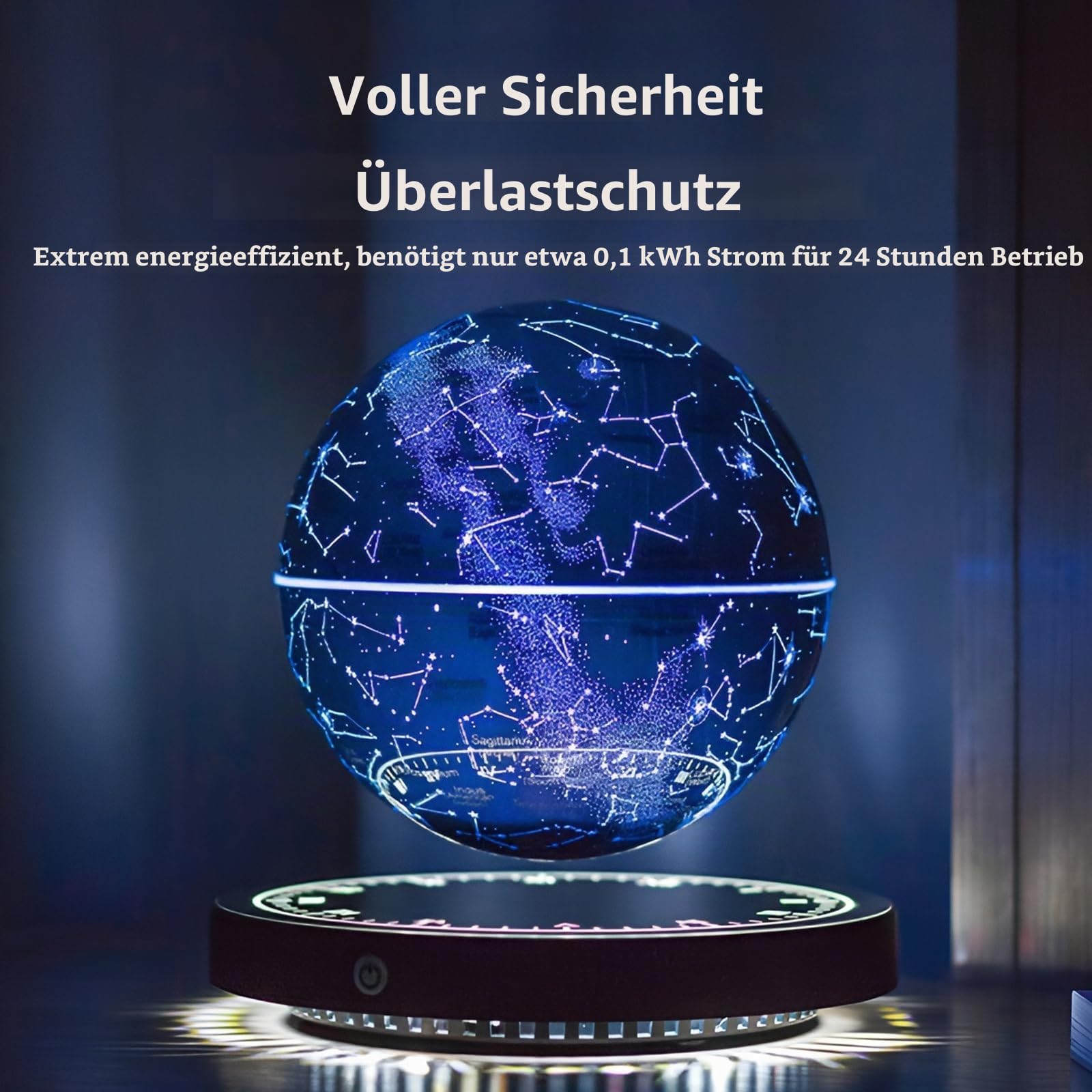 Syfunlv Schwebende Mondlampe,10 Farbverlauf Einstellbare Led Nachtlicht,Nachttischlampe,Schwebt und Dreht,für Haus,Büro,Schreibtisch Dekoration,Schlafzimmer Einzigartige Lampen (Stil 2)