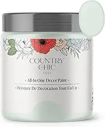 Country Chic Paint - Tinta multifuncional estilo giz para móveis, decoração de casa, armários, artesanato, ecológica, tinta fosca - cordão de pérolas [verde claro] 113 g