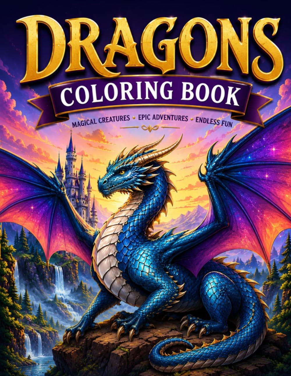 Dragons Coloring Book: A Magical Collection of Fantasy Dragon Pages