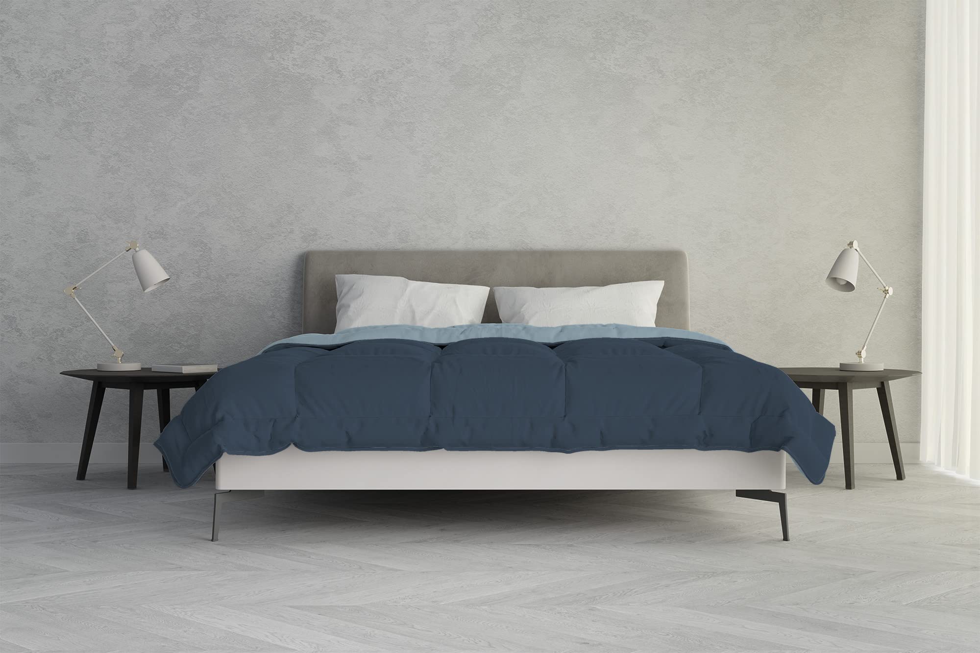 "Atlanta" Microfiber Winter Duvet - Soft Peach Skin Finish, 300g Fill, Bordeaux & Cream, 200x250cm